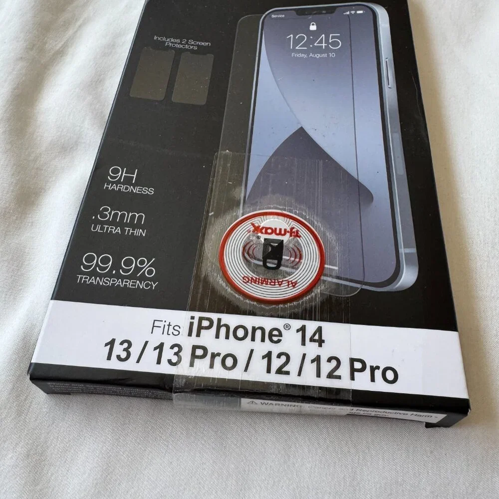 NWT Primo Apple iPhone 14 Tempered Glass Screen Protector, Ultra Thin, Pack of 2